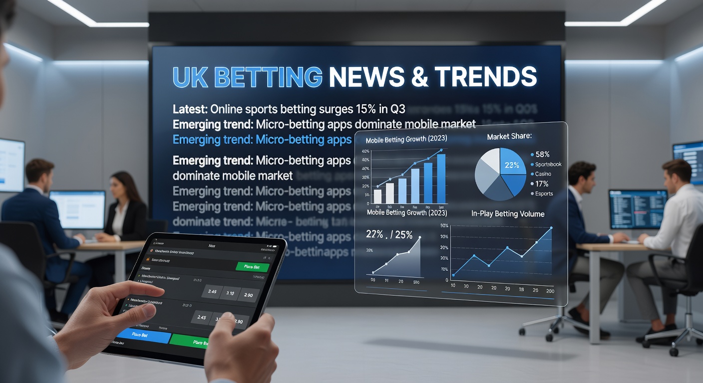 Horseracing track with horses in full gallop under a clear sky, symbolizing the high-stakes world of British racing and betting