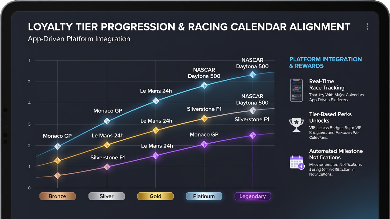 Chart showing loyalty tier progression rates mapped against key horse racing events throughout the annual calendar