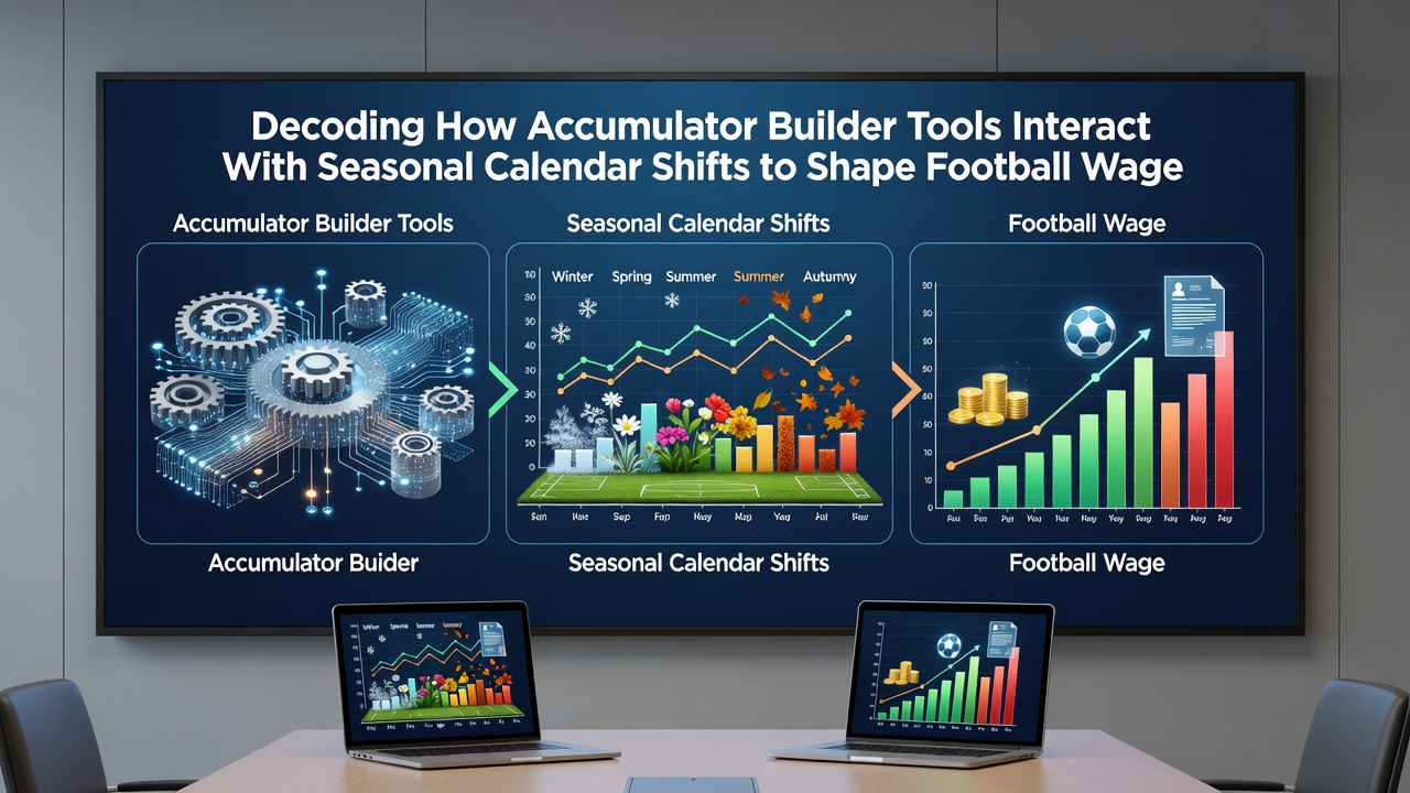 Football match calendar overlay with accumulator builder statistics