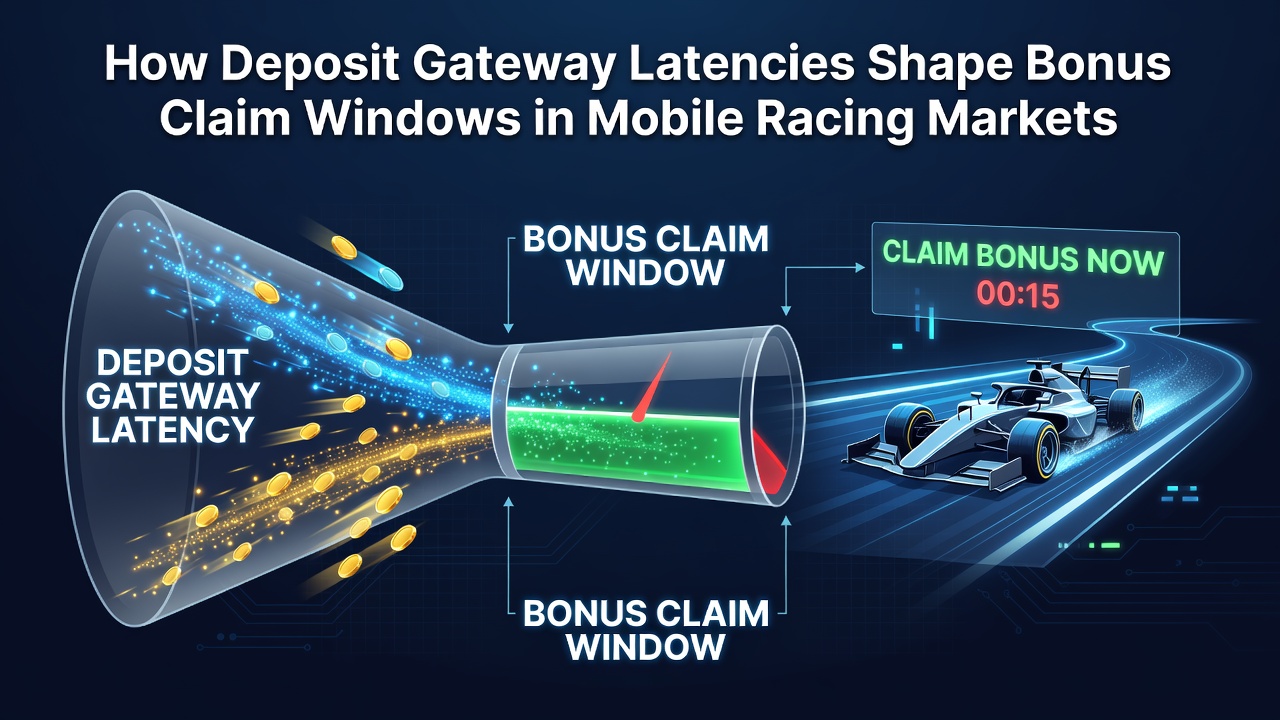 Mobile racing betting interface showing deposit processing and bonus timer