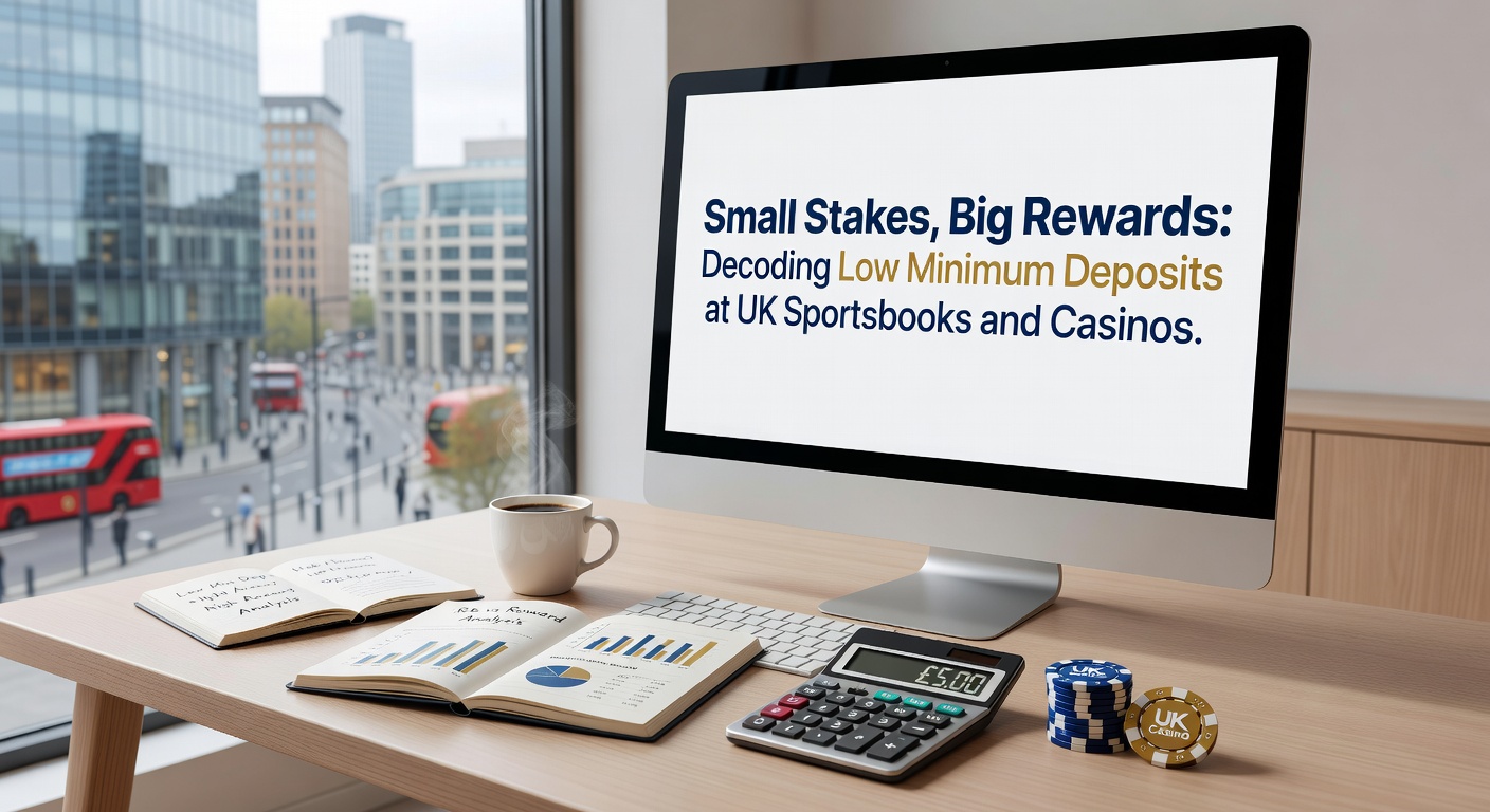 Graph illustrating minimum deposit amounts across various UK betting platforms, with bars showing £1 to £10 ranges and icons for sportsbooks versus casinos